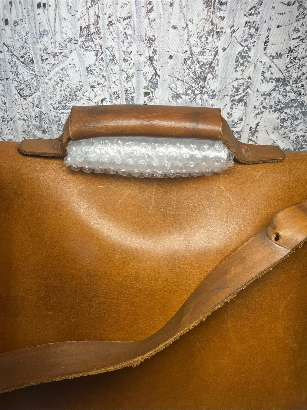 Vintage Leather Handmade Messenger Bag